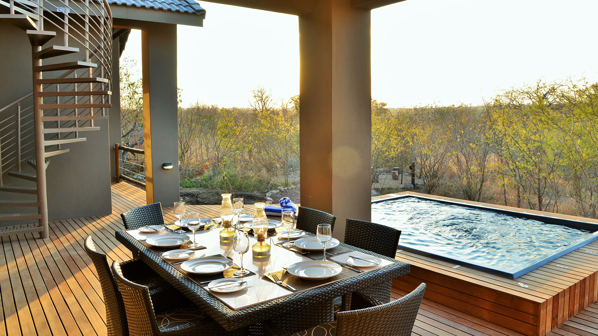 Outside Unit View with splash pool